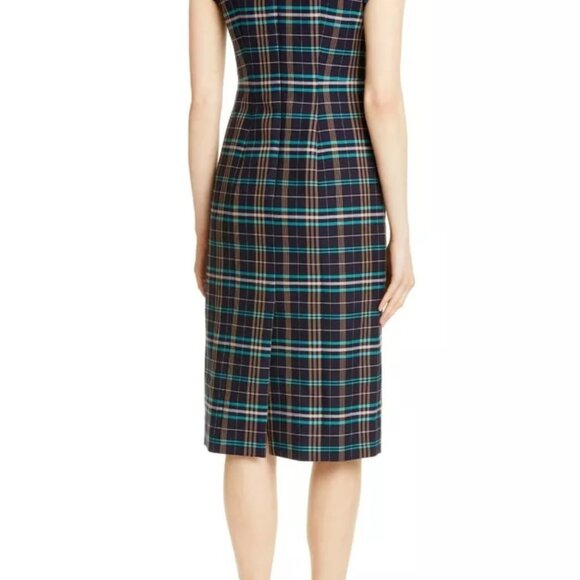 NWOT BOSS by Hugo Boss Daela Plaid Stretch Cotton Sheath Dress $445 – Size 8 - Picture 7 of 8